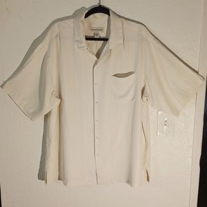 Pronto Uomo Silk Havana Button down XL